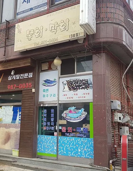 죽변물회막회